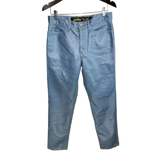 Dr. Martens Coated Denim Skinny Jeans Rare Size 30 Hi Waist - Picture 2 of 7